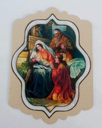 Shaped Christmas Topper - Nativity Scene by Diane  Vermeer