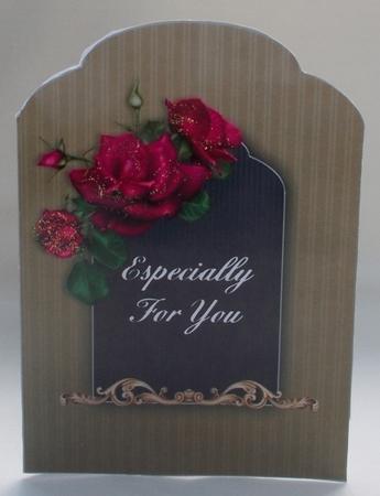 Roses Scalloped Top Quick Card by Diane  Vermeer
