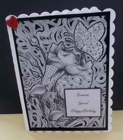 Doodled Rose by Diane  Vermeer