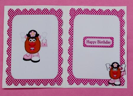 Mrs Potato Head in Her Flowered Hat A5 Insert by Diane  Vermeer