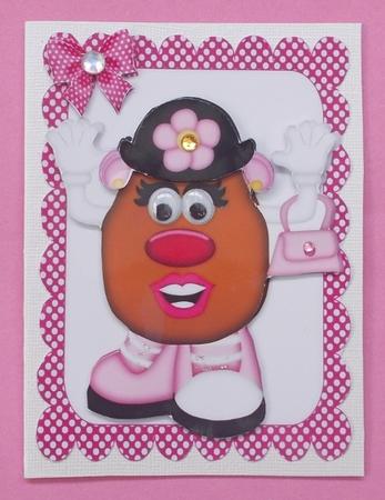 Mrs Potato Head in Her Flowered Hat by Diane  Vermeer