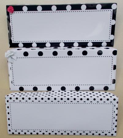 10 Mini Dl (80 x 215mm) Black & White Dots Envelope Kit by Diane  Vermeer