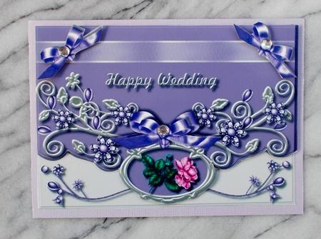 Jeweled Card Happy Wedding by Diane  Vermeer
