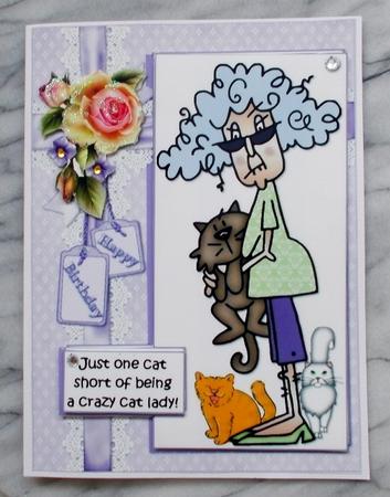 Stella a Crazy Cat Lady Quick Card by Diane  Vermeer