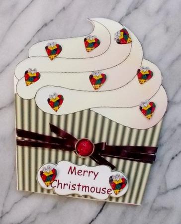 Christmouse Cupcake by Diane  Vermeer