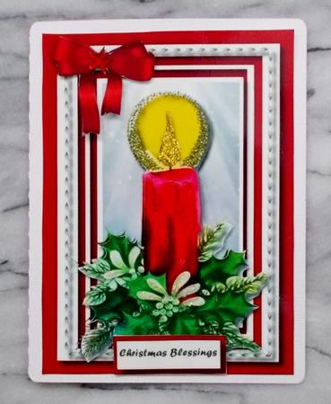 Christmas Candle Burning Bright by Diane  Vermeer