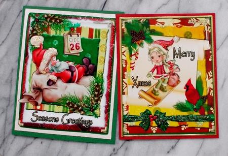 2 Bright and Fun Toppers for Christmas #2 by Diane  Vermeer