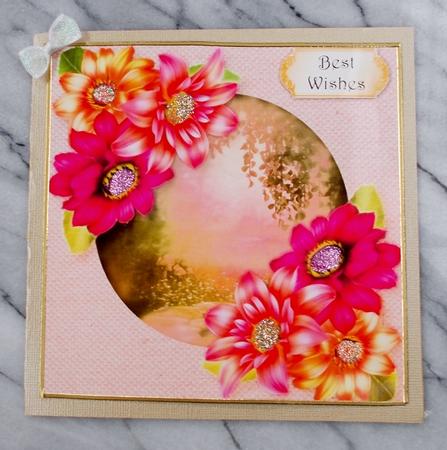 Hessian Framed Colourful Dahlias by Diane  Vermeer