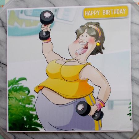 Get Fit Dudess 2 8x8 Quick Card by Diane  Vermeer