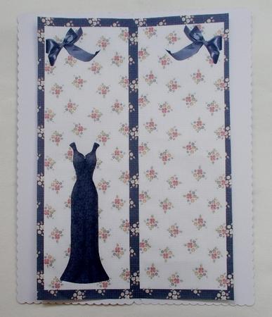 Insert Large Dl Card Vintage Dress by Diane  Vermeer