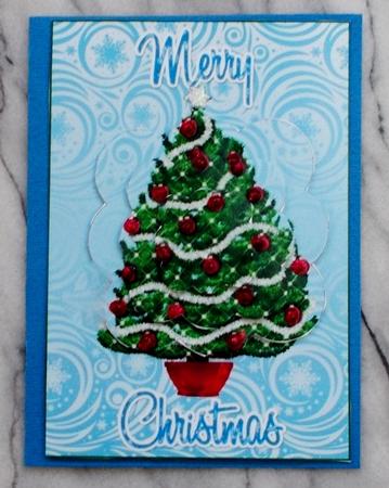 Christmas Tree Scalloped Pyramage 1 by Diane  Vermeer