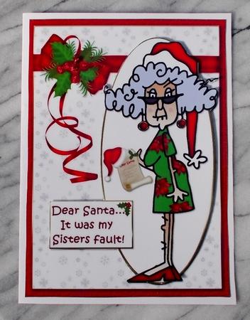 Stella Merry Christmas Sister or Brother Quick Card by Diane  Vermeer
