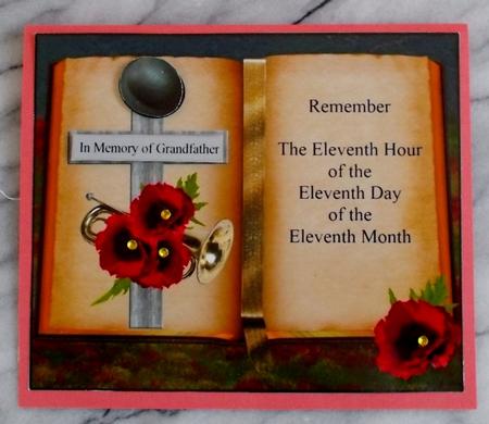 Remembrance Day Card Topper with Decoupage by Diane  Vermeer