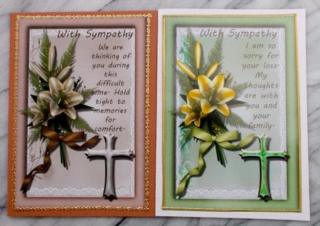 Two Lovely Sympathy Toppers  by Diane  Vermeer