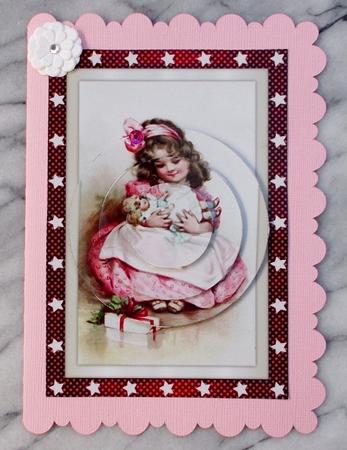 Christmas Girl with Doll Circle Pyramid by Diane  Vermeer
