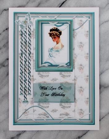 Vintage Lady Blue by Diane  Vermeer