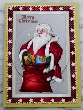 Santa and His Bag Circle Pyramid by Diane  Vermeer