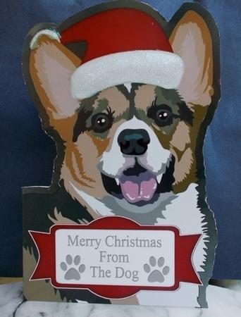 Merry Christmas from the Corgi Cut'n'fold Card by Diane  Vermeer