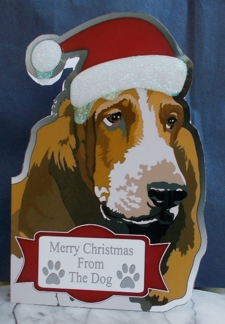 Merry Christmas from the Hound Cut'n'fold Card by Diane  Vermeer