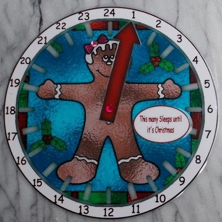 Gingerbread Man Advent Clock by Diane  Vermeer