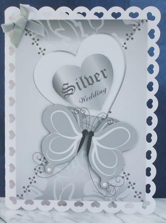 Butterflies Silver Wedding Anniversary by Diane  Vermeer