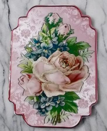 Pink Vintage Roses Quick Card by Diane  Vermeer