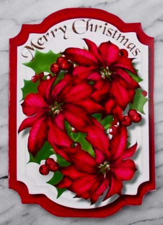 Print. Cut, and Fold Beautiful Poinsettias and Holly by Diane  Vermeer