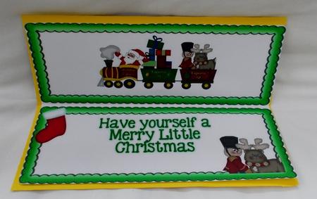 Santa Express with His Toys and Stockings Dl Insert by Diane  Vermeer
