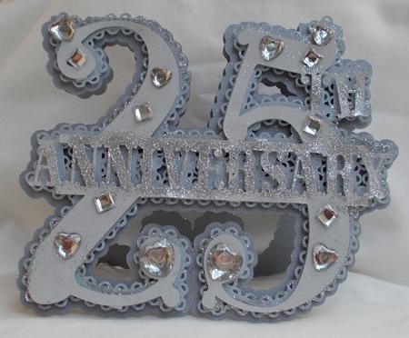 25th Split Anniversary Card by Diane  Vermeer