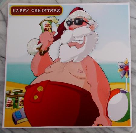 Santa's Jollies 8x8 Quick Card by Diane  Vermeer
