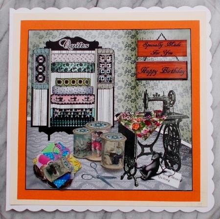 Quilt Sewing Room Topper with Layers by Diane  Vermeer