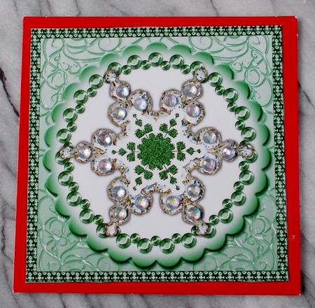 Beautiful Snowflake Square Topper 7 by Diane  Vermeer