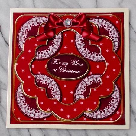 Red Flake My Mum 3D Rosette Decoupage Topper by Diane  Vermeer