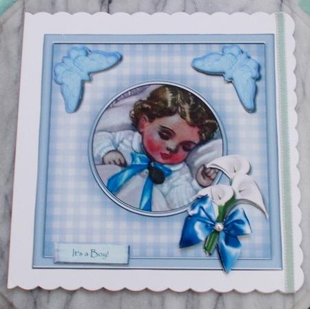 Vintage Baby Boy Topper by Diane  Vermeer