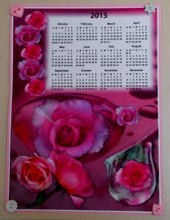 Calender Roses by Diane  Vermeer