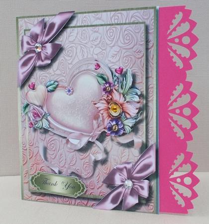 Beautiful Pink Hearts and Bows for My Valentine by Diane  Vermeer