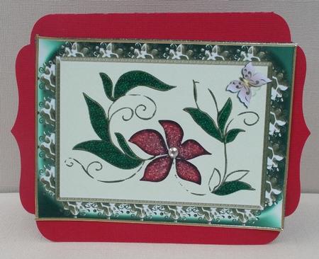 Swirly Flower & Butterfly Various Occasions Topper 1 by Diane  Vermeer