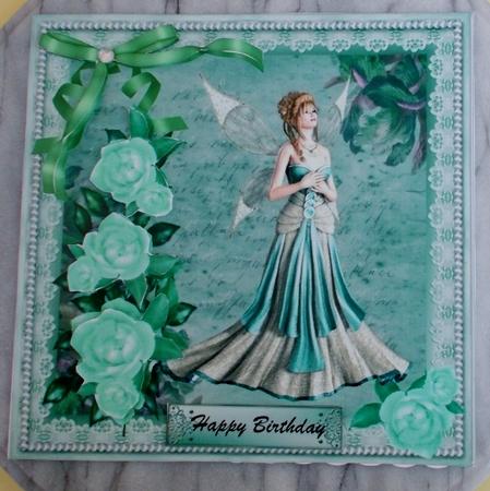 Lovely Greenroses and Fairy by Diane  Vermeer