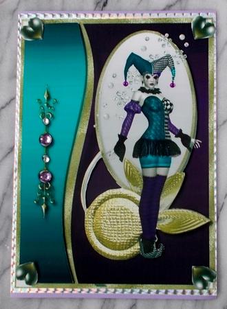 Court Jester Card Topper 3 by Diane  Vermeer