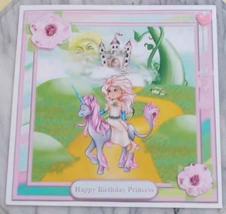 Princess & Unicorn Magical Scene Topper & Decoupage by Diane  Vermeer