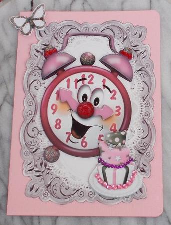Yeh! Time to Party with Clock and Cake by Diane  Vermeer