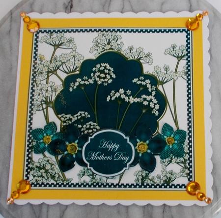 Peacock Dotty Fmk Mothers Day 7in Time Flower Decoupage by Diane  Vermeer