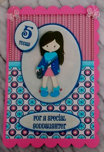 Fashion Girl in Blue A5 Mini Kit by Diane  Vermeer