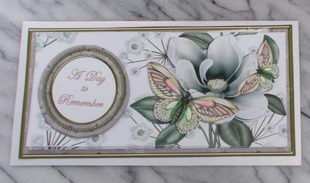 Pink Butterfly Day to Remember Dl Decoupage Topper by Diane  Vermeer