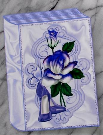 Purple Roses with Shoes Folded Book by Diane  Vermeer