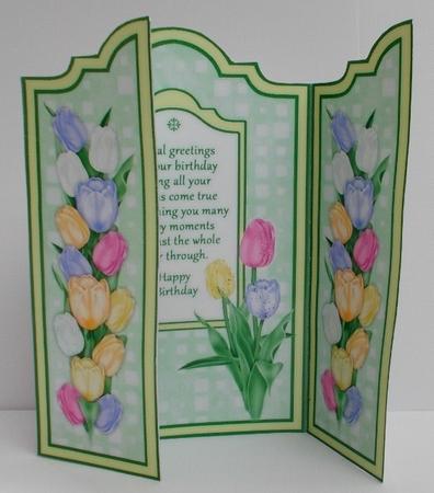 Gate Fold Spring Flowers- Birthday by Diane  Vermeer