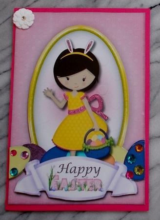 Easter Bunny Girl A5 Topper by Diane  Vermeer