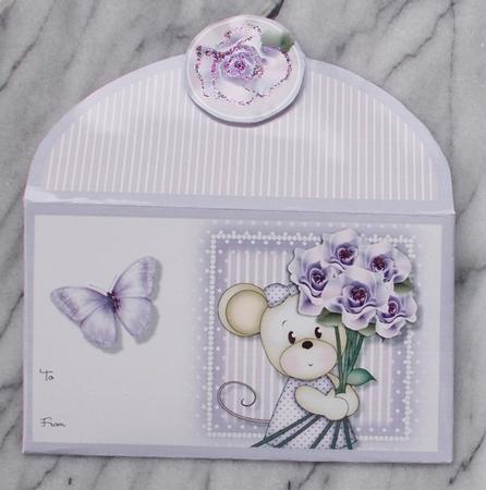 Maisy with Lilac Roses Money Wallet by Diane  Vermeer