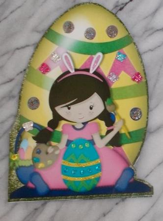 Easter Girl Cut'n'fold Card by Diane  Vermeer