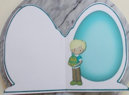 Easter Boy Cut'n'fold Insert by Diane  Vermeer